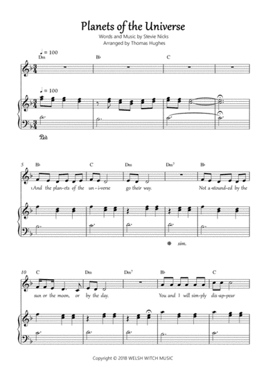 Planets Of The Universe (arr. Thomas Hughes)
