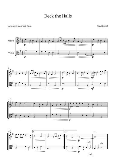 Deck the Halls (arr. André Nusa)