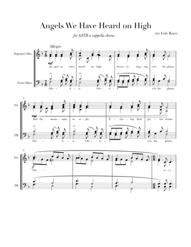 Angels We Have Heard On High (arr. Cole Reyes)
