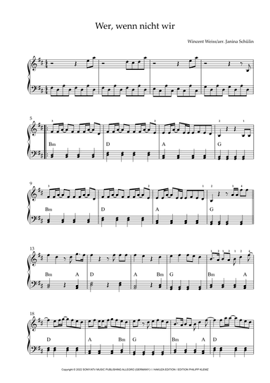 Wer Wenn Nicht Wir (arr. Janina Schülin)