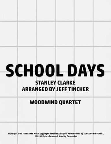 School Days (arr. Jeff Tincher)
