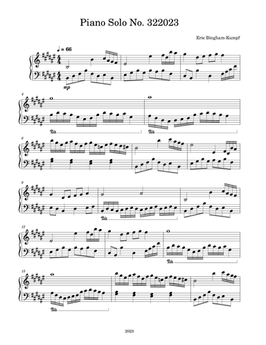 Piano Solo No. 322023