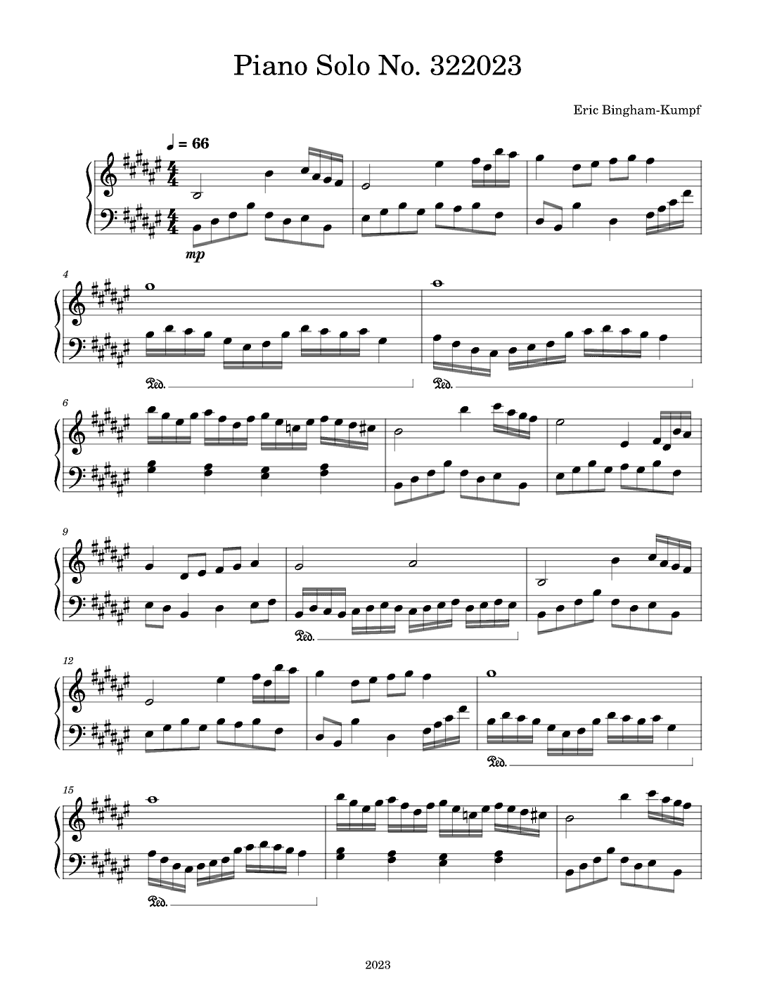 Piano Solo No. 322023