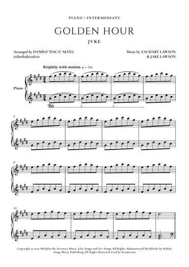 Golden Hour (arr. Danilo "Daca" Alves)
