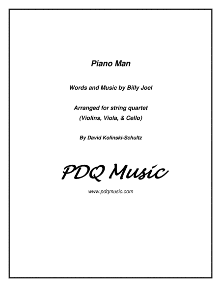 Piano Man (arr. David Kolinski-Schultz)