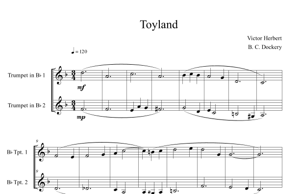 Toyland (Trumpet Duet) (arr. B. C. Dockery)