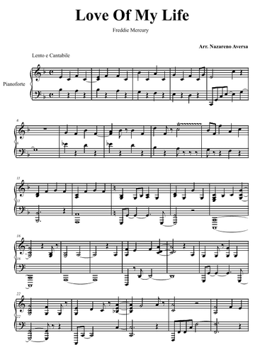 Love Of My Life (arr. Nazareno Aversa)