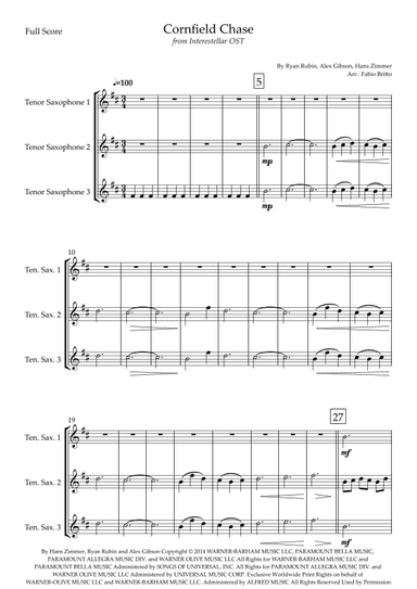 Cornfield Chase (arr. Fabio Britto)