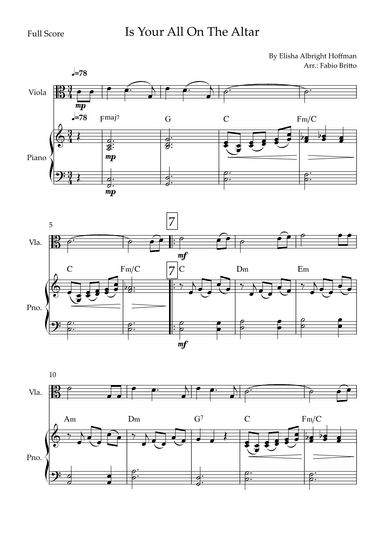 Is Your All On The Altar? (arr. Fabio Britto)