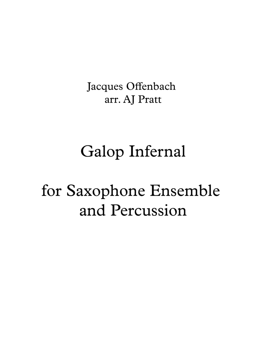Galop Infernal from Orphee aux enfers (Orpheus Enters the Underworld) (arr. AJ Pratt)