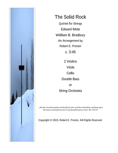 The Solid Rock for String Quintet or String Orchestra (arr. Robert E. Proctor)