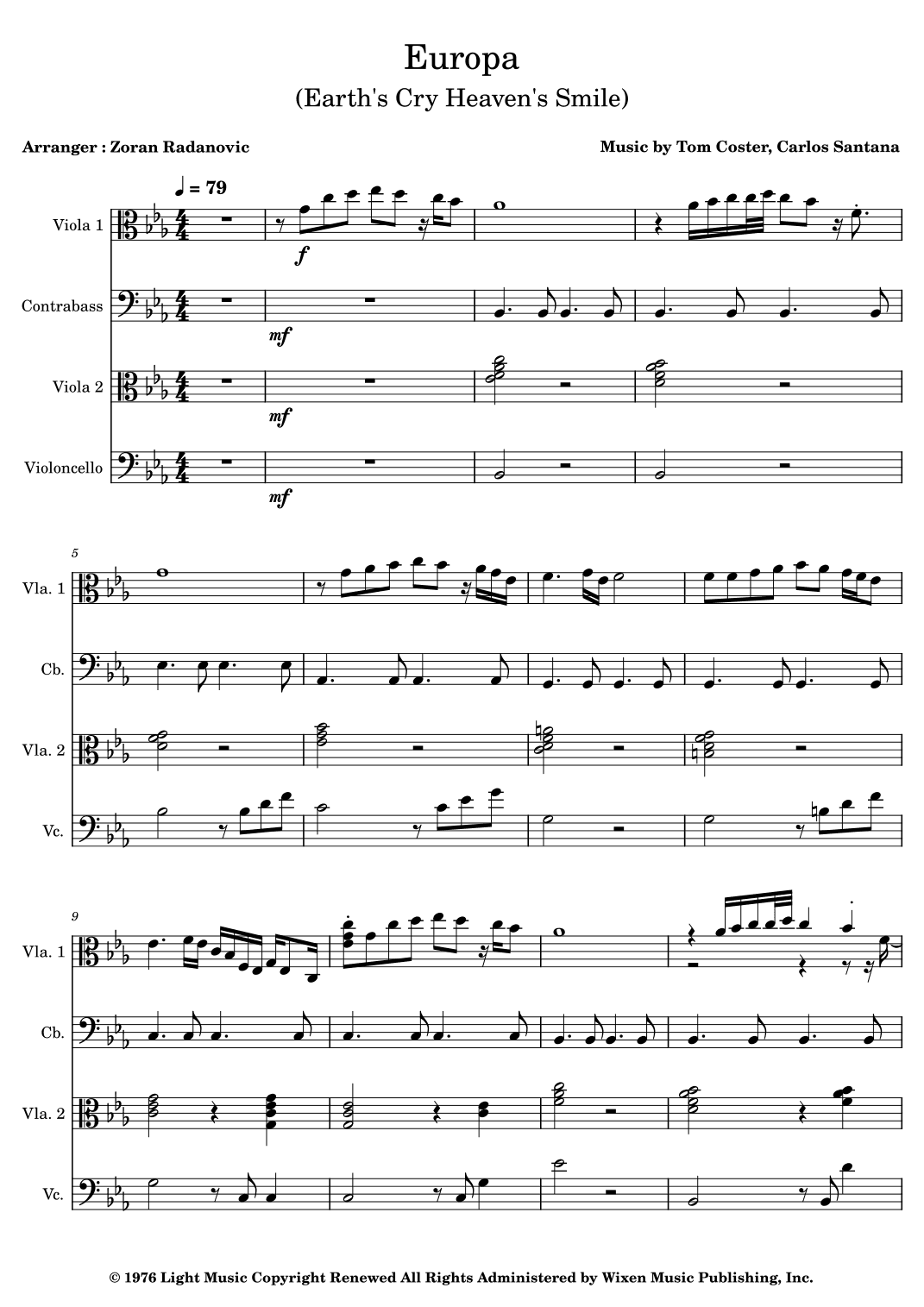 Europa (arr. Zoran Radanovic)