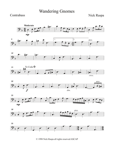 Wandering Gnomes (Contrabass part)