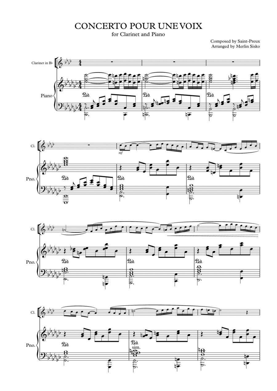 Concerto Pour Une Voix (arr. Merlin Sisko)