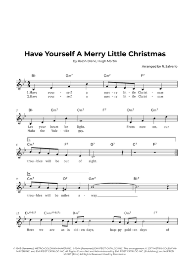 Have Yourself A Merry Little Christmas (arr. R. Salvario)