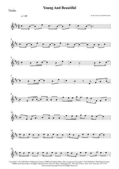 Young And Beautiful (arr. Wesley S. SIlva)