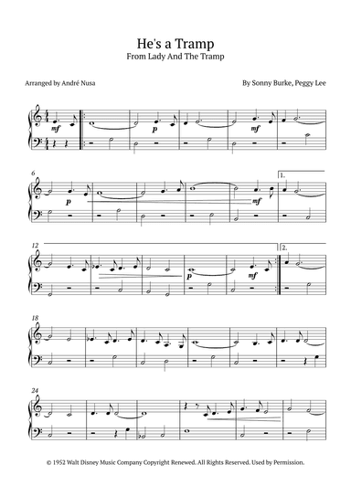 He's A Tramp (arr. André Nusa)