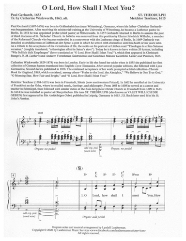 O Lord, How Shall I Meet You? (arr. Lyndell Leatherman)