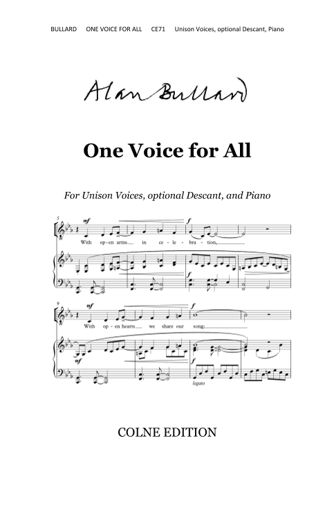 One Voice for All (unison voices version)