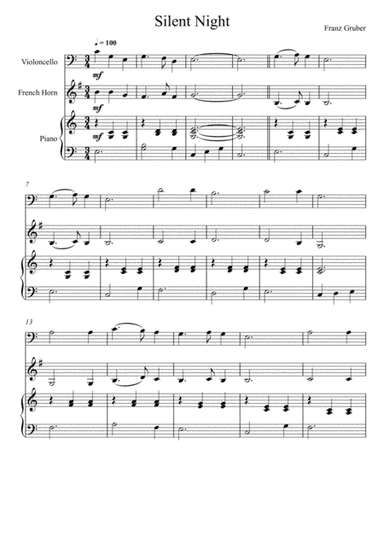 Franz Gruber - Silent Night (Violoncello and French Horn Duet) (arr. André Laitano)