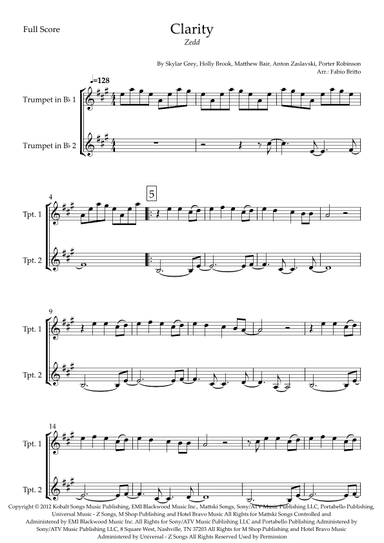 Clarity (arr. Fabio Britto)