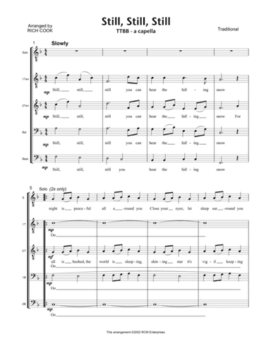Still, Still, Still (arr. Richard Cook)