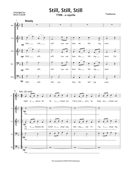 Still, Still, Still (arr. Richard Cook)
