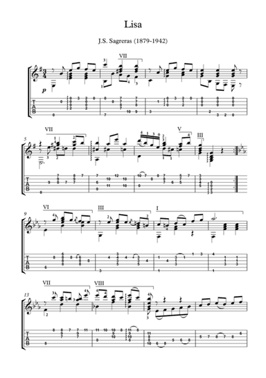 Elisa guitar solo (arr. PianoSheetNow)
