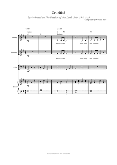 Crucified (Lent/Good Friday)  - duet, cello and piano