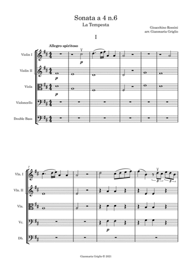 Rossini - Sonata a 4 n.6 "La Tempesta" (arr. Gianmaria Griglio)