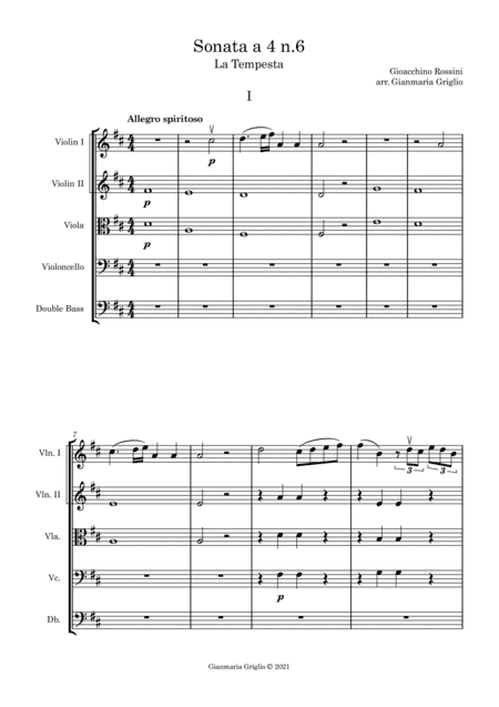 Rossini - Sonata a 4 n.6 "La Tempesta" (arr. Gianmaria Griglio)