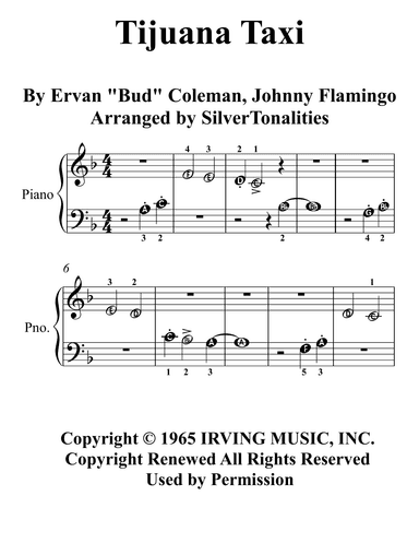 Tijuana Taxi (arr. SilverTonalities)