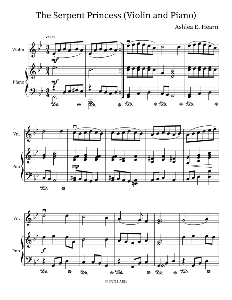 The Serpent Princess (For Violin)