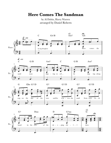 Here Comes The Sandman (arr. Daniel Roberts)