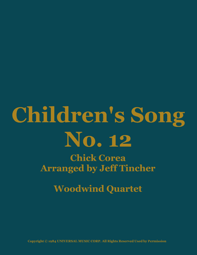 Children's Song No. 12 (arr. Jeff Tincher)