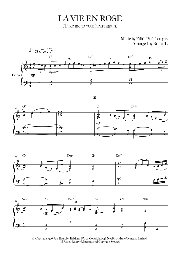 Take Me To Your Heart Again (arr. Bruna T.)