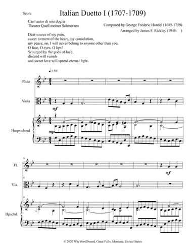 Italian Duetto 1 (arr. James F. Rickley)