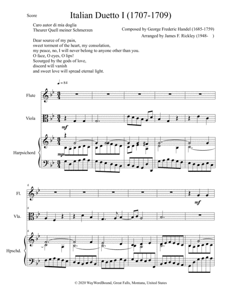 Italian Duetto 1 (arr. James F. Rickley)
