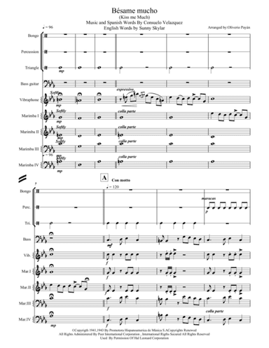 Besame Mucho (Kiss Me Much) (arr. Oliver Payán)