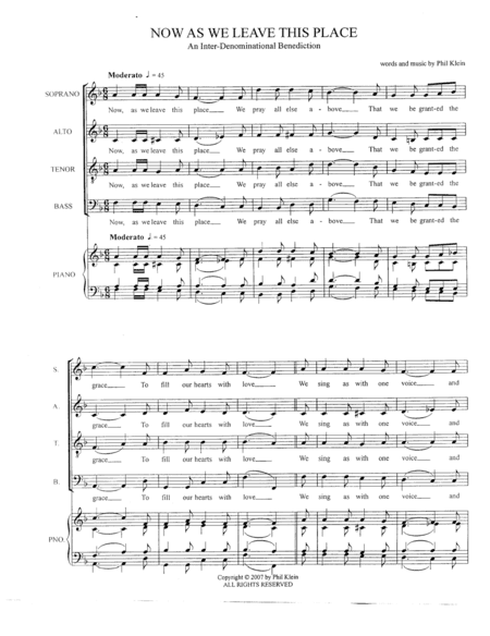 Now As We Leave This Place