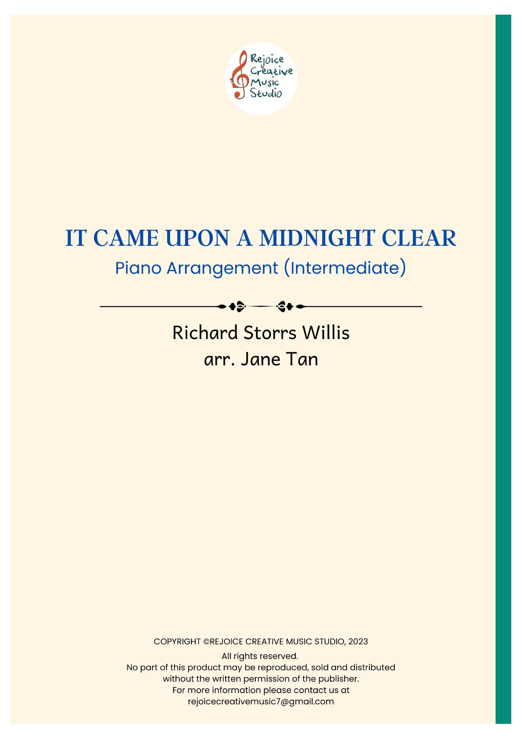 It Came Upon A Midnight Clear (arr. Jane Tan)