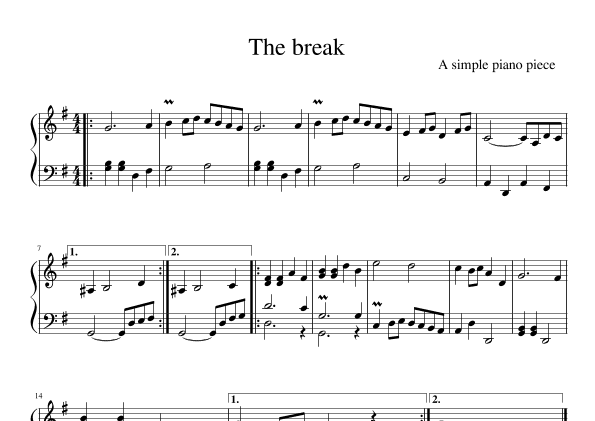 The Break (Piano)