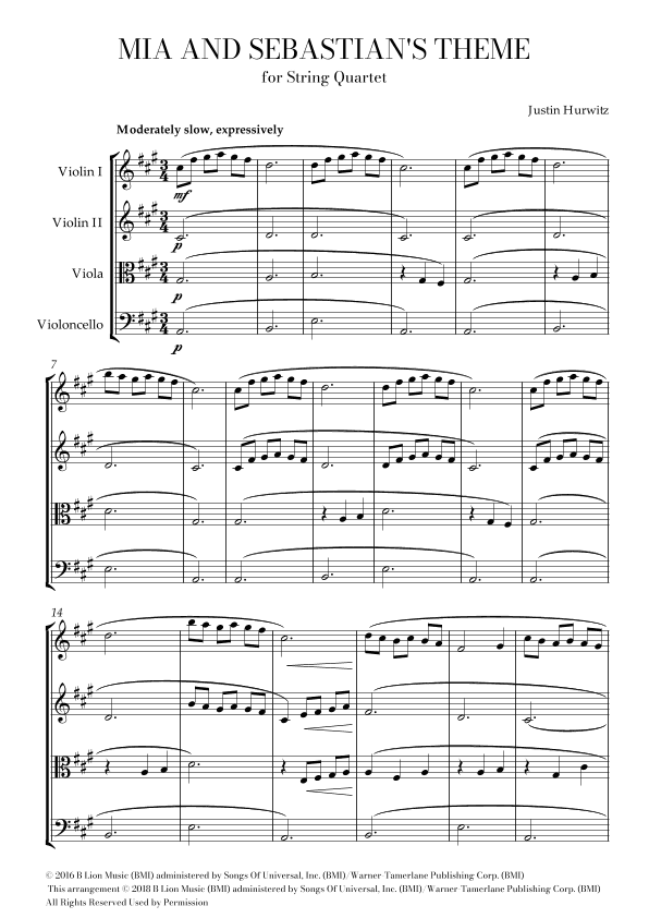 Mia & Sebastian's Theme (arr. Lais Reis)