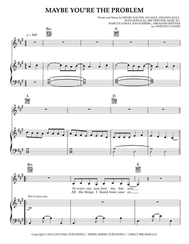 Maybe You're The Problem (arr. Whitney Lussier)