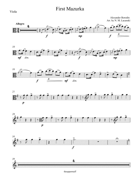 First Mazurka (arr. Nick Lacanski)