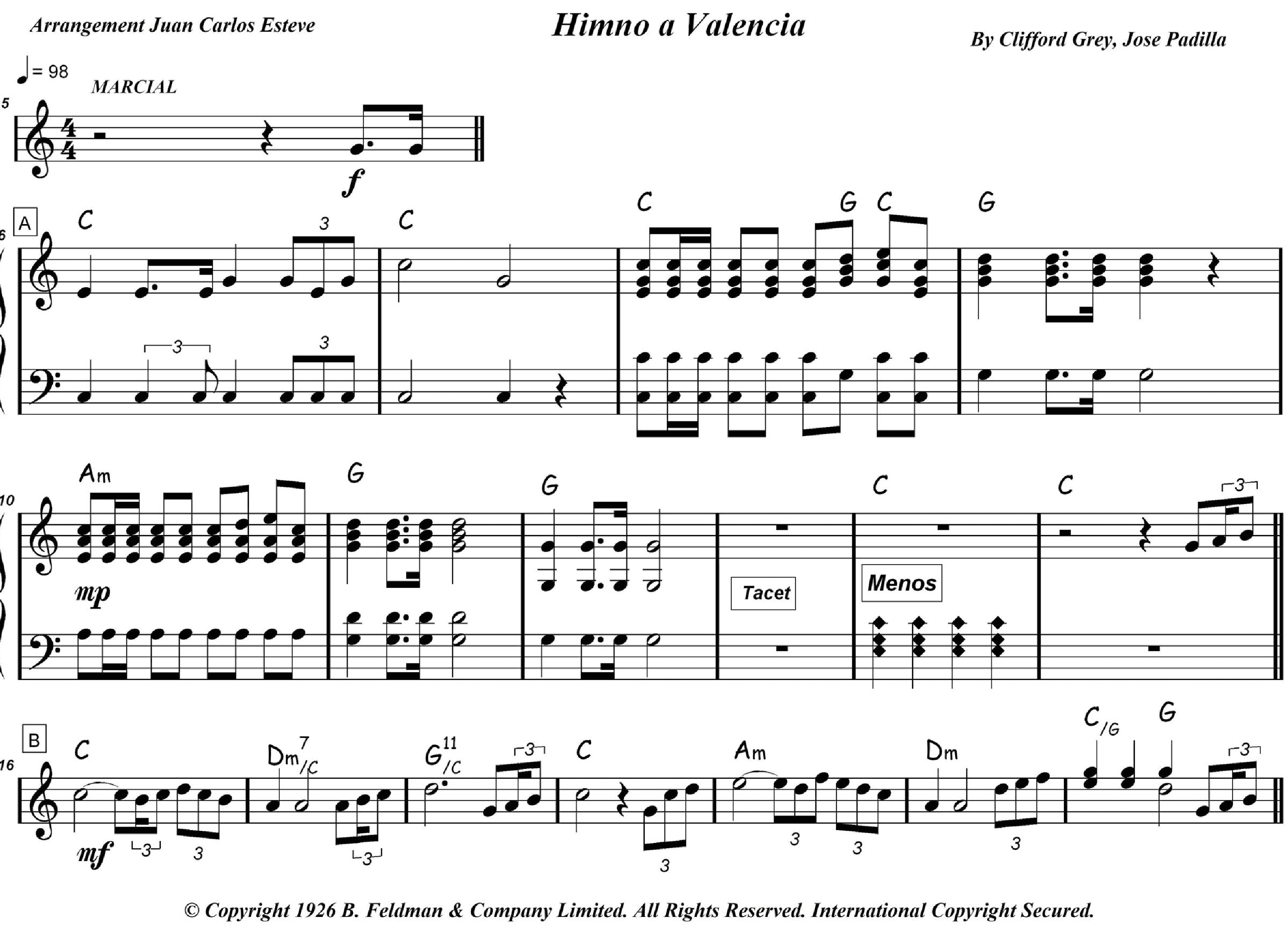 Valencia (arr. juan carlos esteve / Gran Coda)