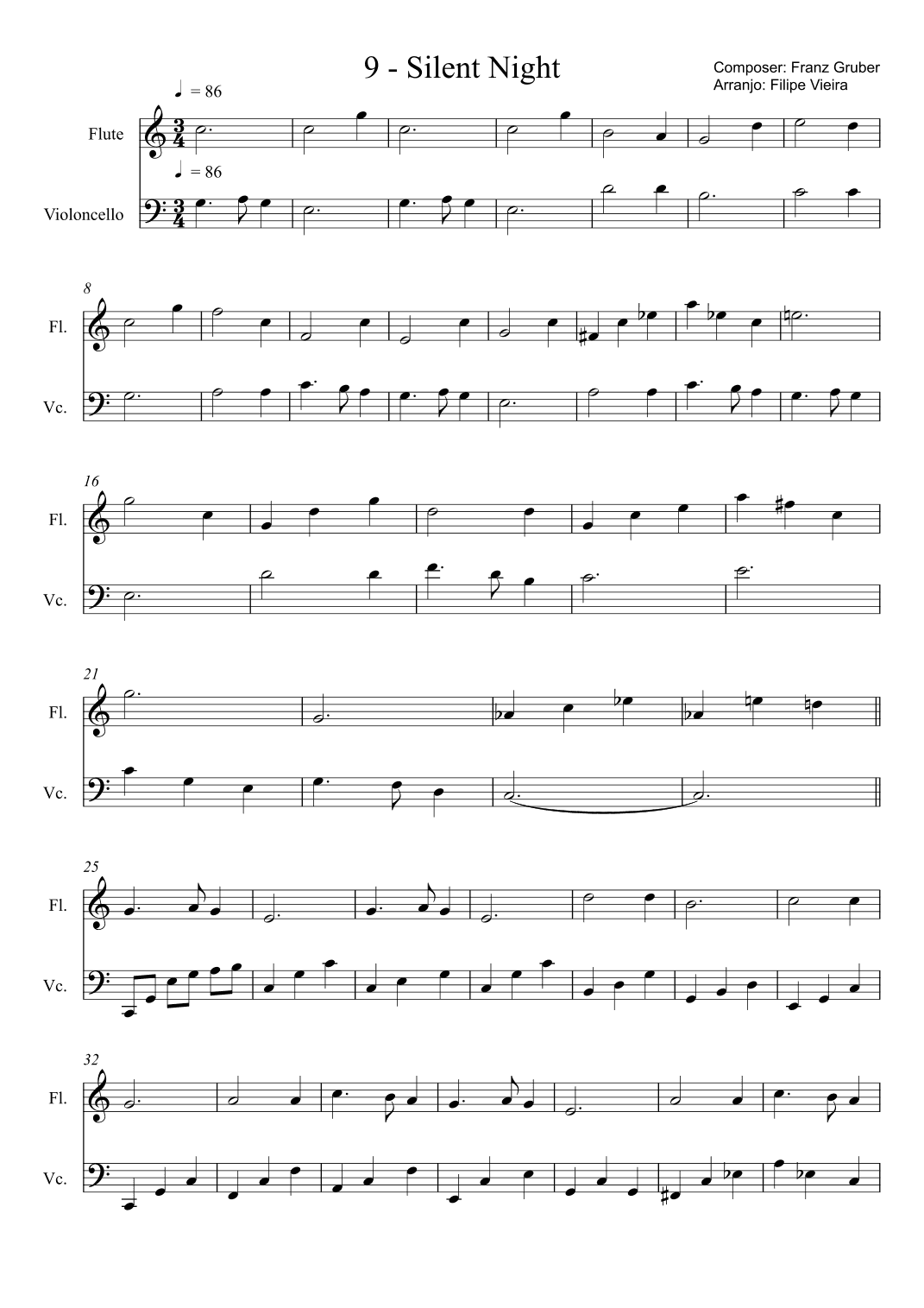 Silent Night (arr. Filipe Vieira)