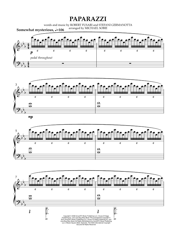 Paparazzi (arr. Michael Sobie)