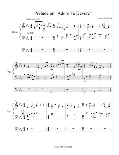 Prelude on "Adoro Te Devote" (arr. Nancy DeVries)