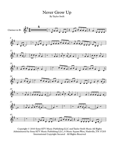 Never Grow Up (arr. Robert Moody)